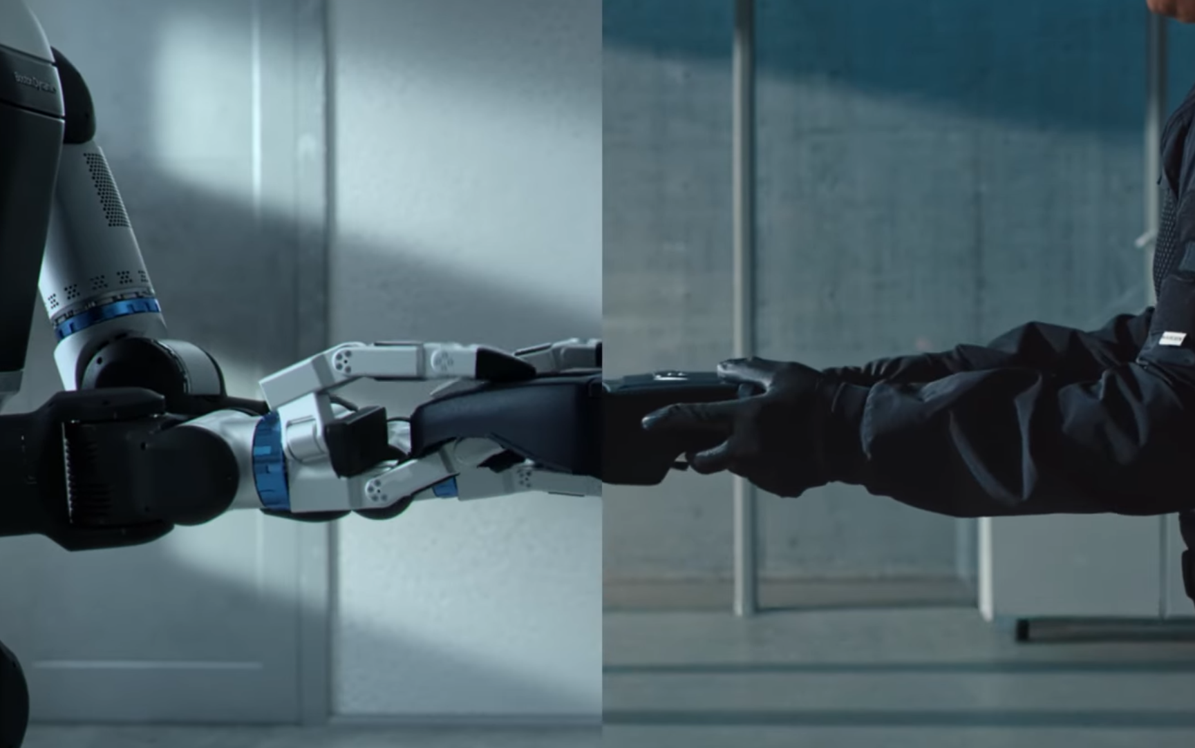 Robot and human — image